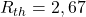 R_{th} = 2,67&Omega;