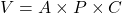 V = A \times P \times C