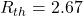 R_{th} = 2.67&Omega;